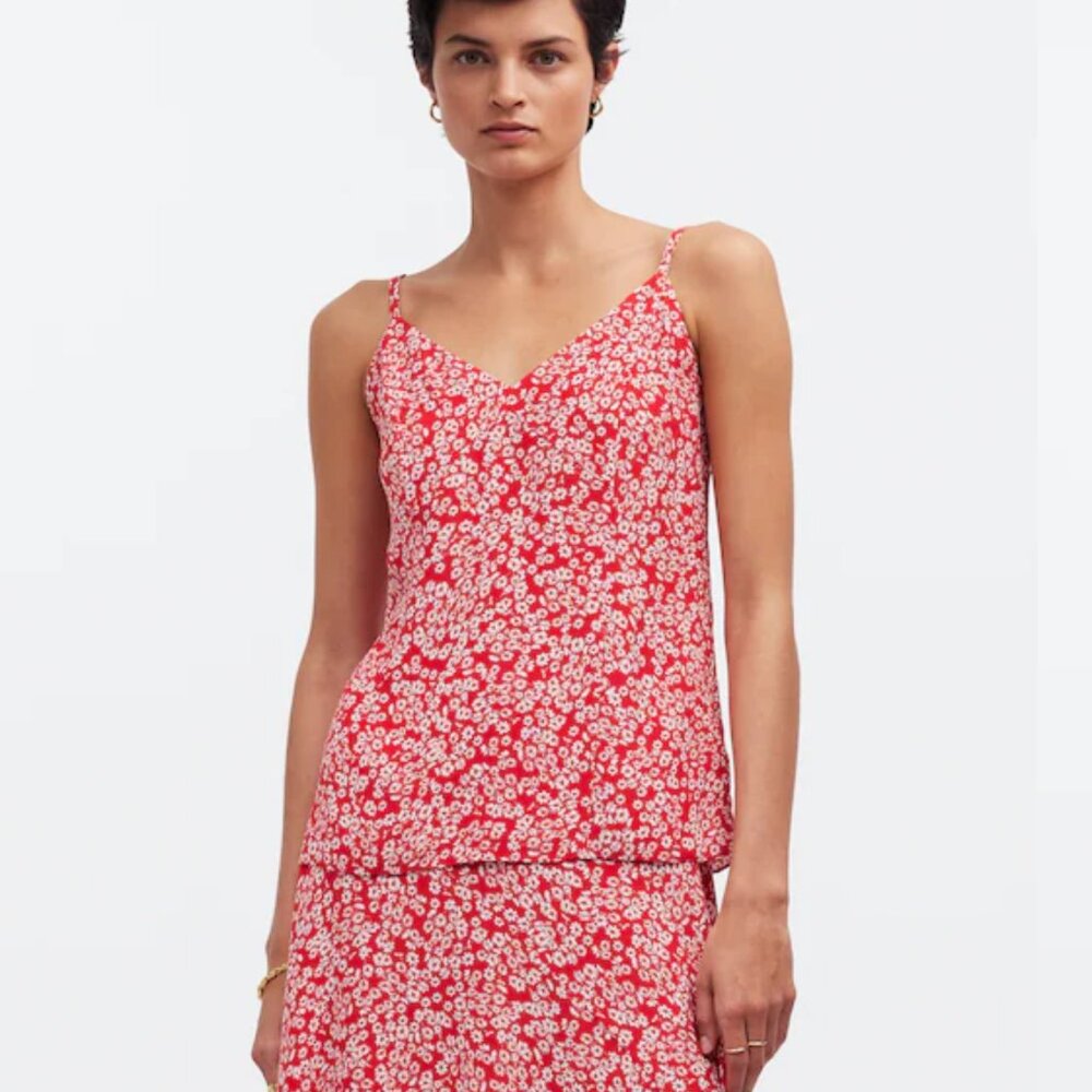 Madewell V-Neck Cami Tank in Floral